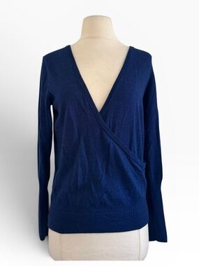 Ibex Merino Wool Faux Wrap Sweater